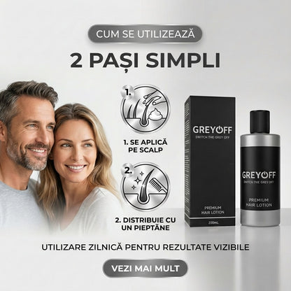 GreyOFF - По-малко сива коса. Без боя. По естествен начин. (Romanian)