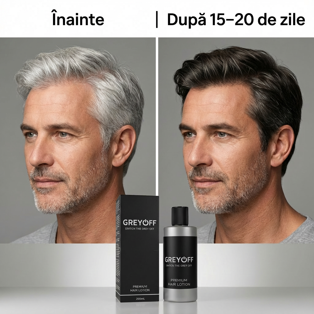 GreyOFF - По-малко сива коса. Без боя. По естествен начин. (Romanian)